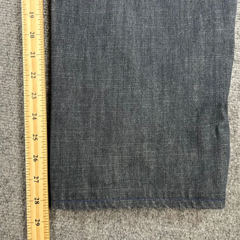 Seven7 For All Mankind Jeans Mens 38 Denim Blue Relaxed Distressed Tailored‎ Hem